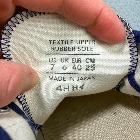 Moonstar Gym Classic Mens 7 Shoes Dark Blue White Fine Vulcanized Japan Sneakers - Picture 9 of 9